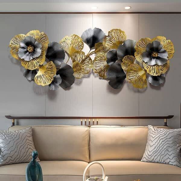 G N Impex Floral Metal Wall Hangings for Decoration Home Decor Items for Living Room
