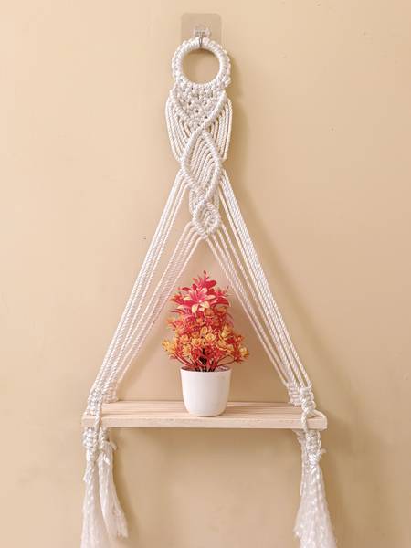 Fashionhub Home Decor Macrame Wall Hanging Shelf With Hook