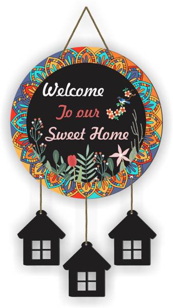 CW Crafts World Stylish Wooden Welcome To Our Sweet Home Wall Hanging For Home Decor|