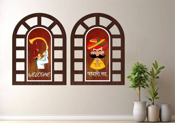 AARAVCRAFT PADRO SA WELCOME WALL HANGING Pack of 2