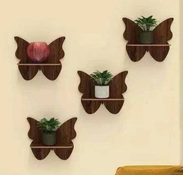 Unnati times Butterfly wall decor hanging & pots stand selfs