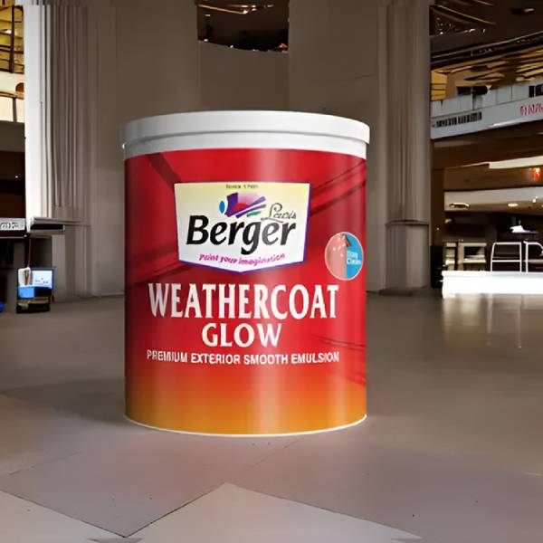 Berger Weather-Coat GLOW High Premium Exterior WALL Paint_1 LTR White Emulsion Wall Paint