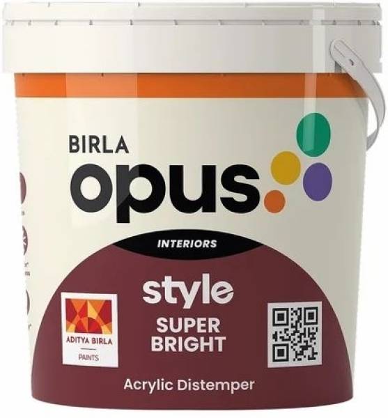 BIRLA Opus 20KG Acrylic Distemper White Distemper Wall Paint