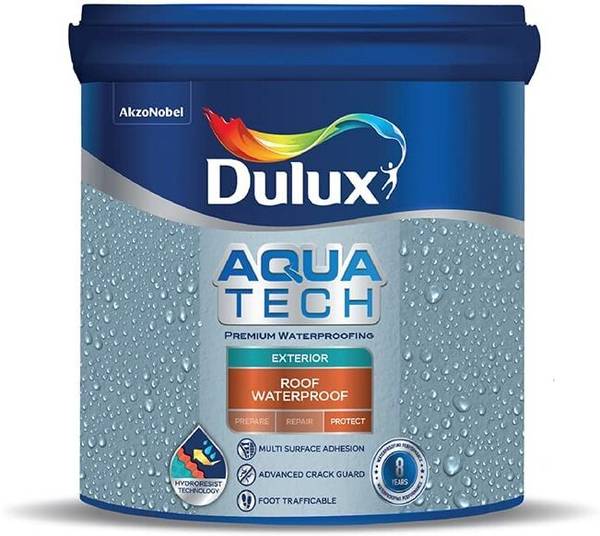 Dulux Aquatech Flexible Waterproof Basecoat White Emulsion Wall Paint