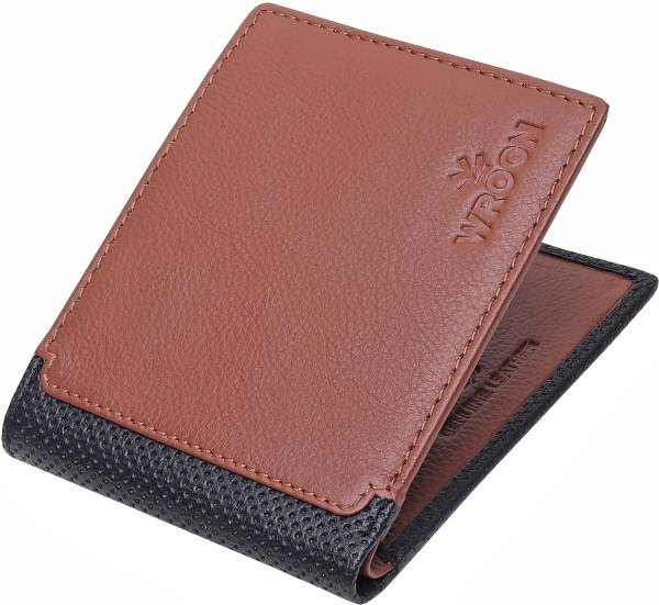 WROGN Men Casual Tan Genuine Leather Wallet