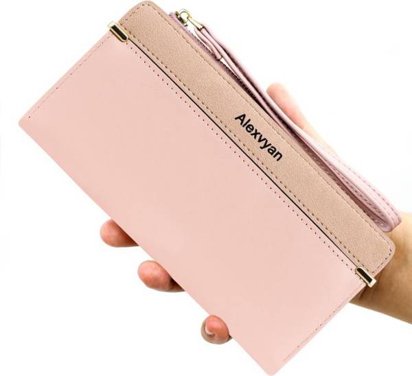 Frackson Women Casual, Ethnic, Evening/Party, Formal, Travel, Trendy Pink Genuine Leather Wallet