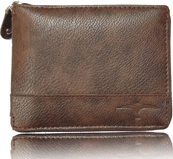 BULLFINCH Men Evening/Party, Trendy Brown Genuine Leather Wallet