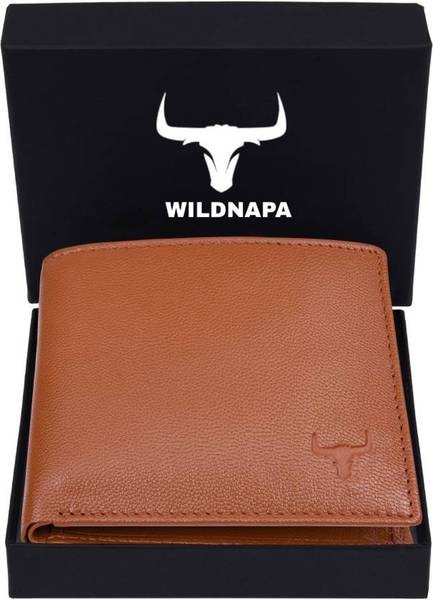 WILD NAPA Men Tan Genuine Leather Wallet