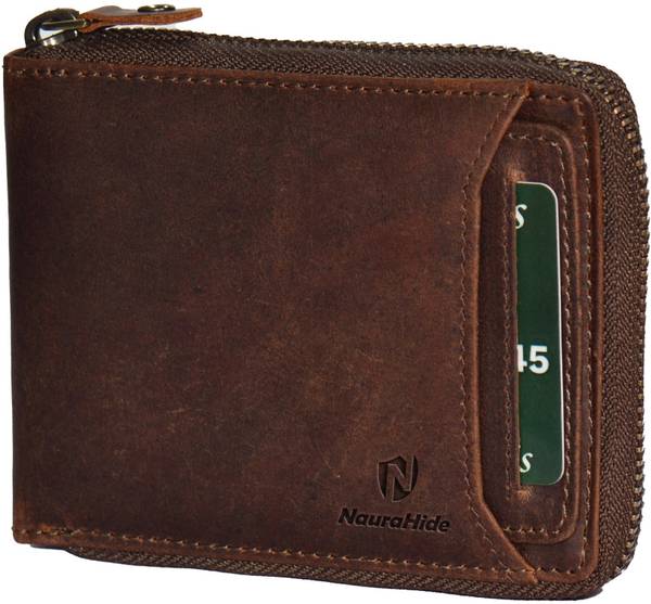 NauraHide Men & Women Evening/Party, Trendy, Casual Brown Genuine Leather Wallet