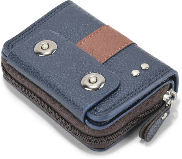 BE DIVINE Men & Women Casual Blue Artificial Leather Card Holder