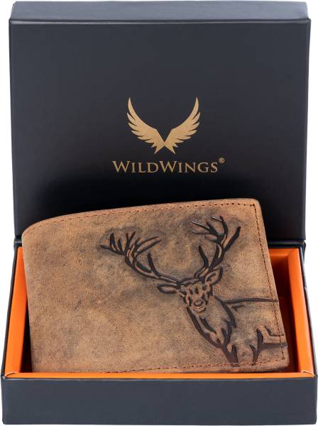 WILDWINGS Men Trendy, Evening/Party, Casual, Formal Brown Genuine Leather Wallet