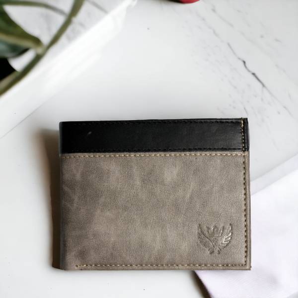 LORENZ Men Grey Artificial Leather Wallet
