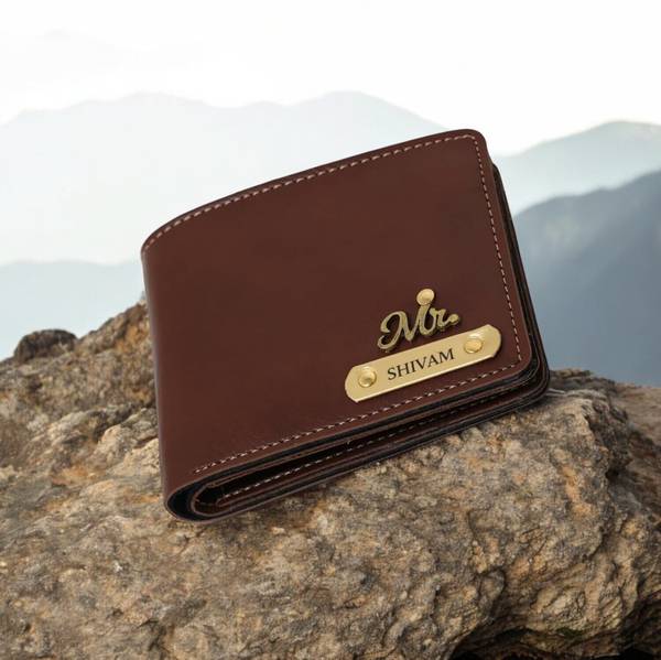 Navya Royal Art Men Casual, Formal, Evening/Party, Formal, Trendy Brown Artificial Leather, Genuine Leather Wallet