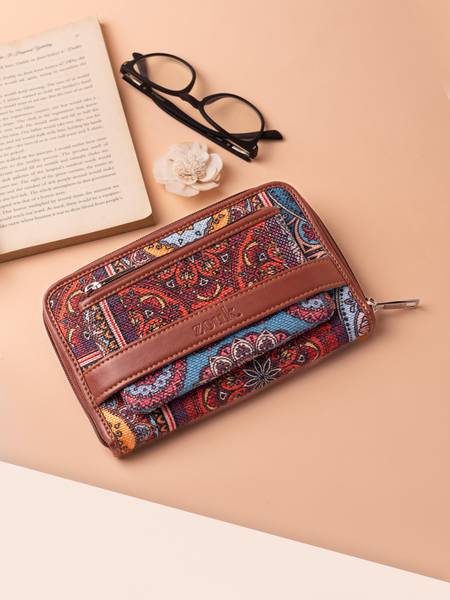 Zouk Women Casual Multicolor Jute Wallet Price History
