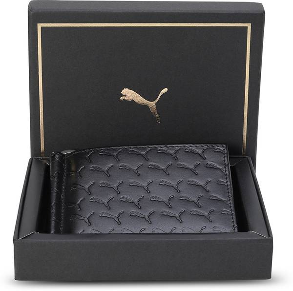 PUMA Men Black Genuine Leather Wallet