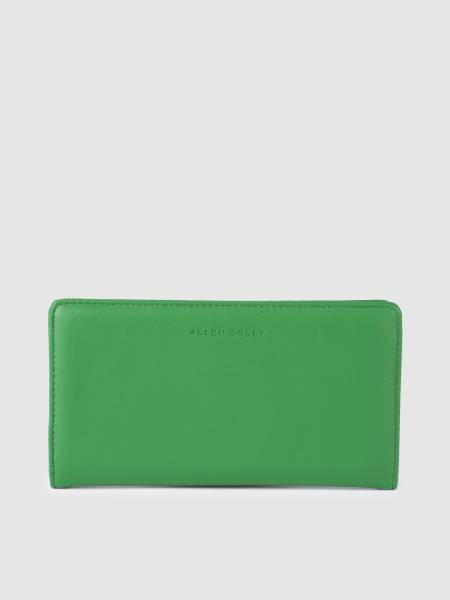 Allen Solly Women Casual Green Genuine Leather Wallet