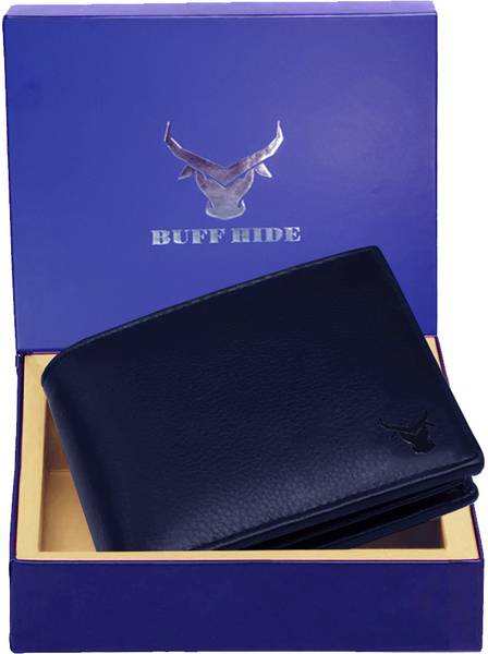BUFFHIDE Men Casual, Formal Blue Genuine Leather Wallet