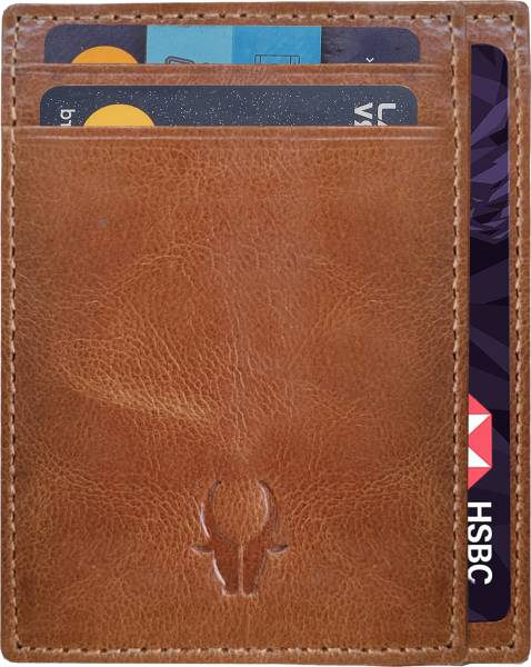 WILDHORN Men & Women Casual Tan Genuine Leather Card Holder