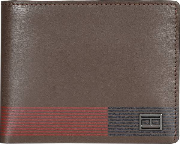 TOMMY HILFIGER Men Casual Brown Genuine Leather Wallet
