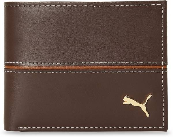 PUMA Men & Women Brown Genuine Leather Wallet