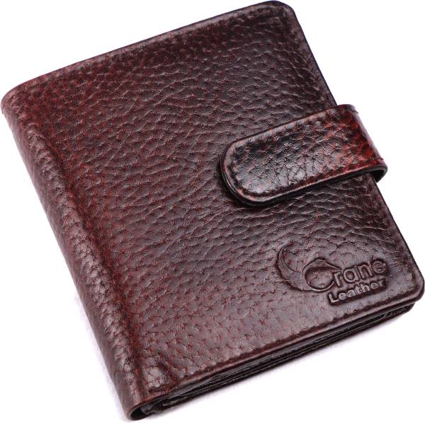 Crane leather Men & Women Brown Genuine Leather Wallet
