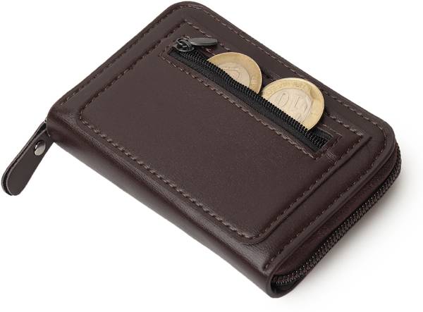 PROVOGUE Men Brown Artificial Leather Card Holder
