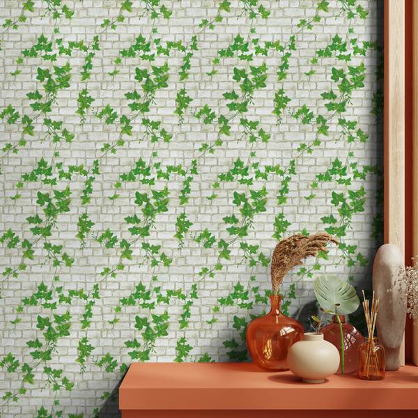 Asian Paints ezyCR8 Tuscan Vineyard Multi Green Self-Adhesive Wallpaper Abstract Multicolor Wallpaper