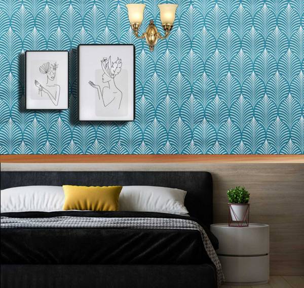 WALL TRUST Decorative Blue Wallpaper