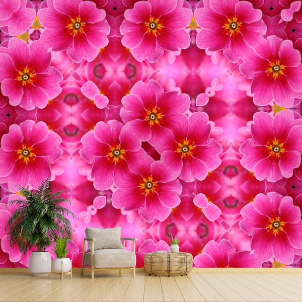 BalajiwallDecor Floral & Botanical Pink Wallpaper