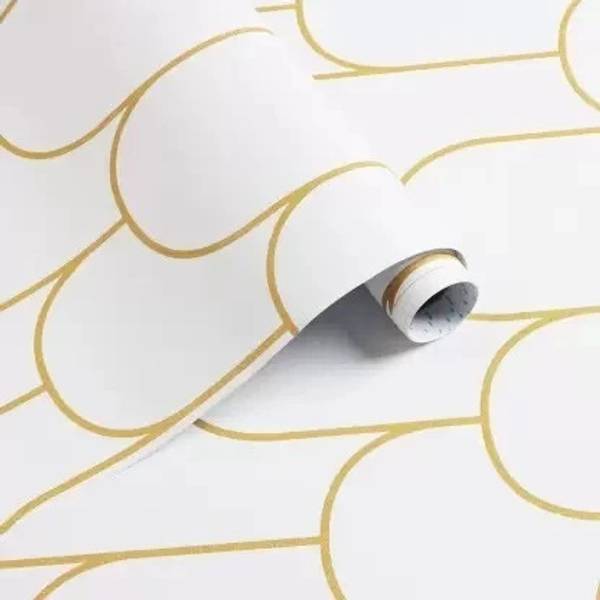Wollzo Decorative White Wallpaper