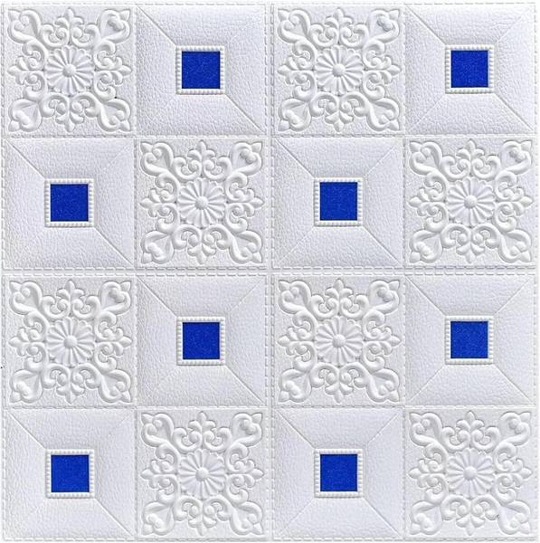 metreno Decorative White, Blue Wallpaper