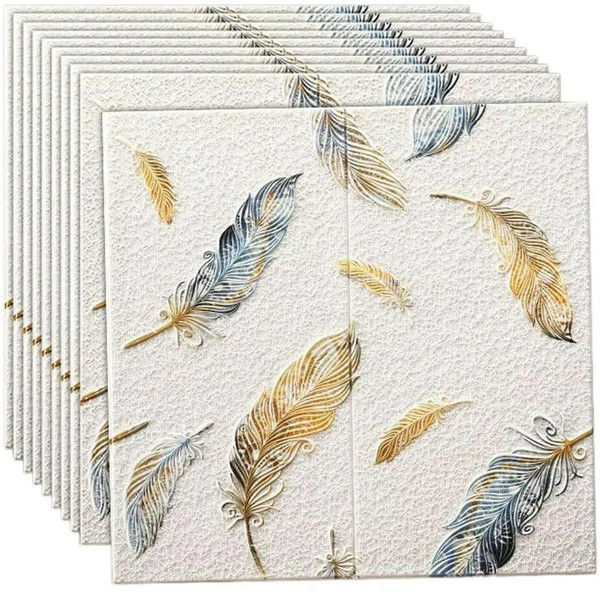 Om Akshar Vinyl Abstract White Wallpaper