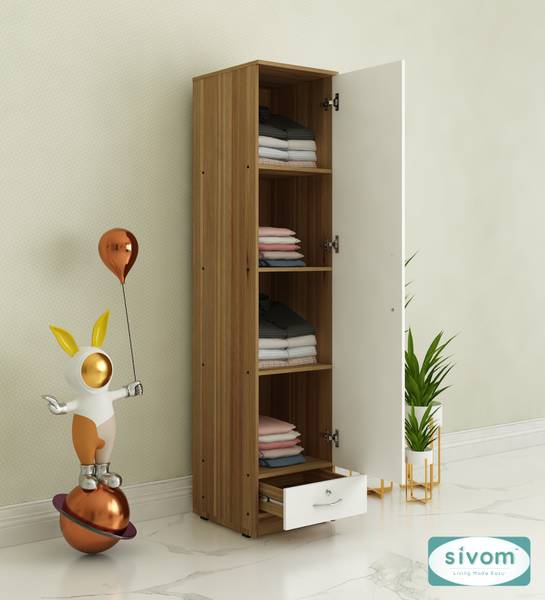 SIVOM SIVOM Ultra Multipurpose Single Door OuterDrawer Wardrobe Engineered Wood 1 Door Wardrobe