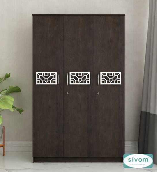 SIVOM Avant Multipurpose 3 Door Closet Engineered Wood 3 Door Wardrobe