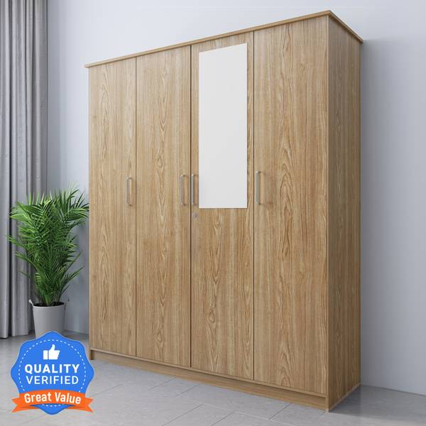 Flipkart Perfect Homes Julian Engineered Wood 4 Door Wardrobe