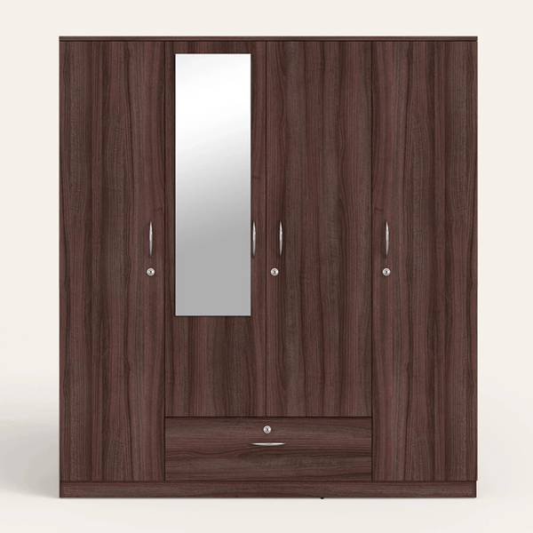 Godrej Interio Ewa with Mirror Engineered Wood 4 Door Wardrobe