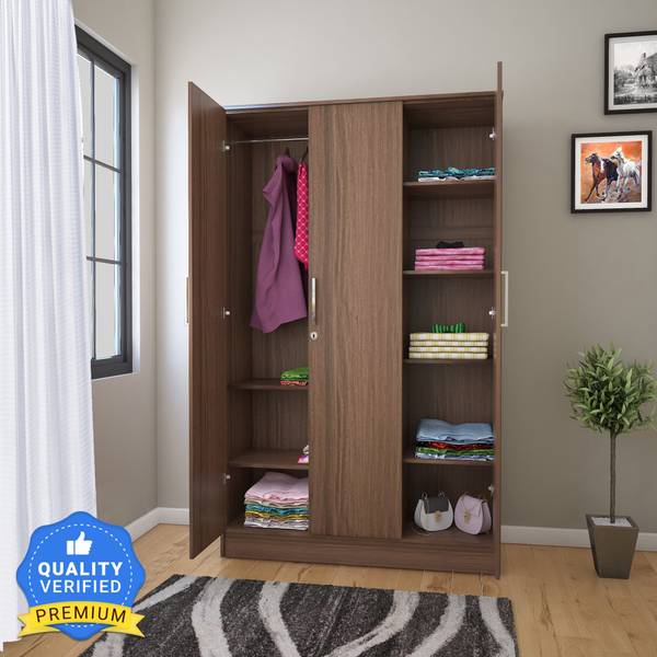 Flipkart Perfect Homes Julian Engineered Wood 3 Door Wardrobe