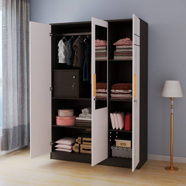 Flipkart Perfect Homes Manchester Engineered Wood 3 Door Wardrobe
