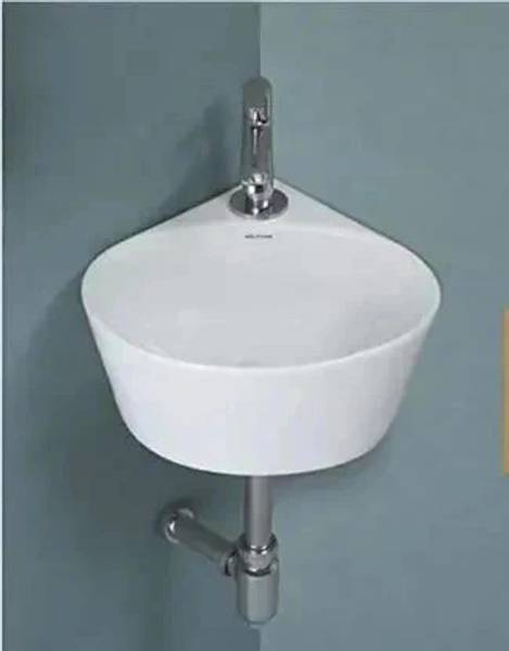 Sumra G Sumra G Wash Basin Fabula Corner Wall Hung Basin Hand Wash Basin For Bathroom Kitchen. Corner Basin