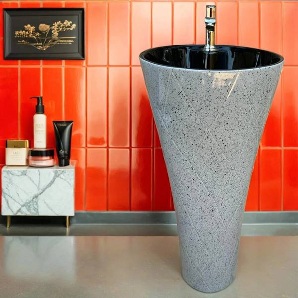 CARA MARK |pedestal wash basin|hand wash basin stand|ceramic pedestal wash basin|basin| EXCLUSIVE TM SERIES'S PREMIUM GRADE CERAMIC PEDESTAL WASH BASI...