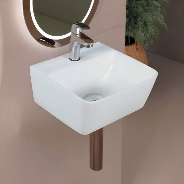 Sesto SQUARE Table Top & Wall Hung Wash Basin (Premium Quality) SESTO002 Wall Hung Basin