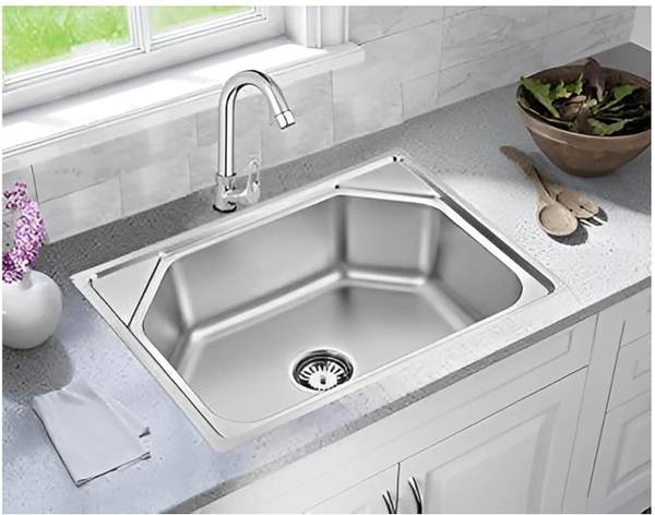 Bowlsandmore 24"x18"x9" MACHINE MADE HEAVYDUTY KITCHEN SINK Vessel Sink