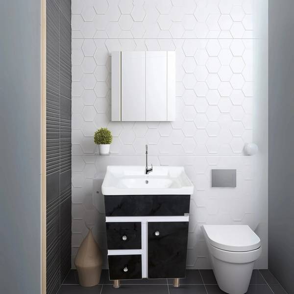 paradox studio Freestanding Bathroom Vanity Washbasin Cabinet With Storage for Bathroom & Home ECO-24-D4 Table Top Basin