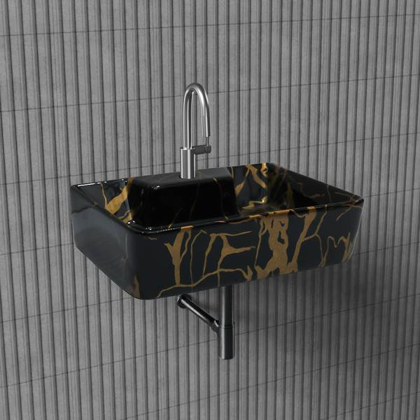 NEKSTONE Wall Mount basin & tebal top basin Ceramic Wash Basin Glossy 704(12x16x5 inch) Table Top Basin
