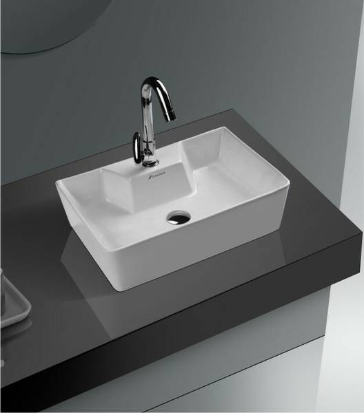 clayplus PREMIUM GRADE CERAMIC TABLE TOP WASH BASIN ( 16 * 12 ) Table Top Basin