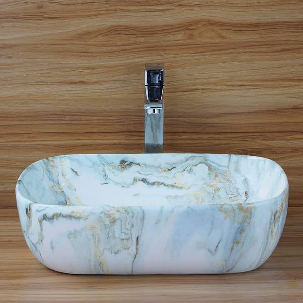 Joyo Cera Art Marble Designer Vessel Sink Which Gives Premium Ceramic Table Top Wash Basin Table Top Basin