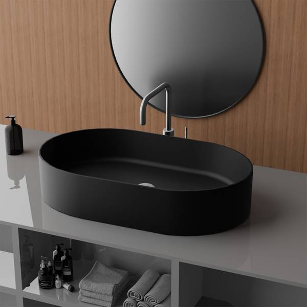 Devito (19*12*5) inch royal matt finish premium quality counter top basin / (49*32*14) cm very stylish extra ordinary ceramic wash basin / Table Top B...