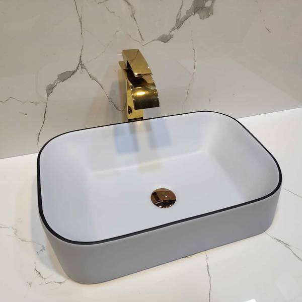 clayplus Premium Grade White Glossy Ceramic Designer Table Top Wash Basin Table Top Basin Premium Grade Ceramic's Designer Table Top Wash Basin Table ...