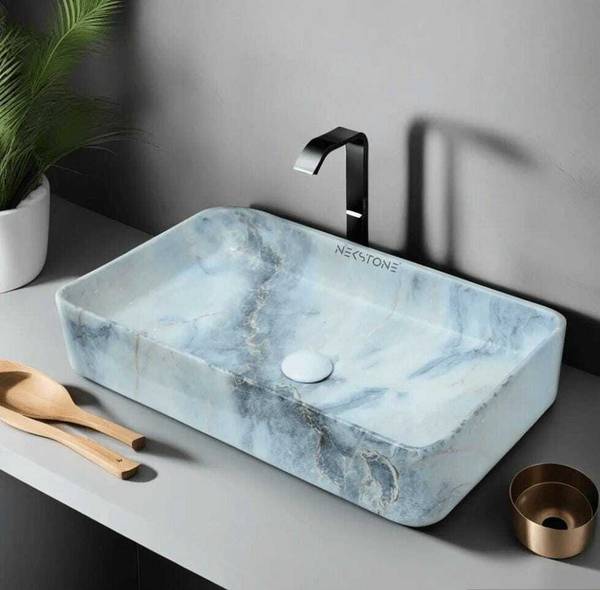 NEKSTONE Premium Designer Ceramic Wash Basin Counter top basin (Glossy) slate 413 Table Top Basin