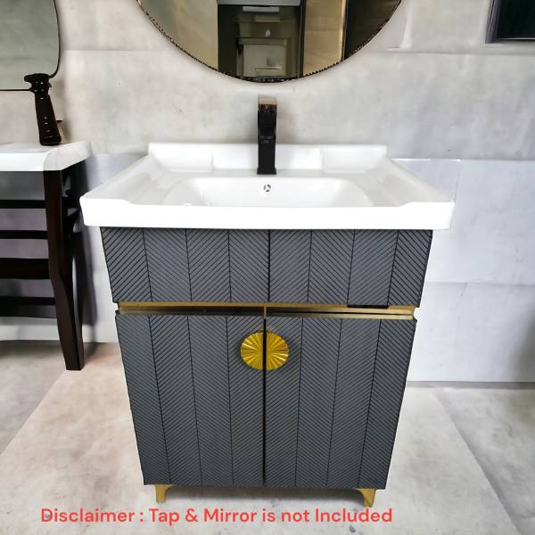 BOBYEXPORT Gold Premium 24" freestanding Wash Basin Vanity HDHMR Cabinet For Bathroom BETG2 Table Top Basin